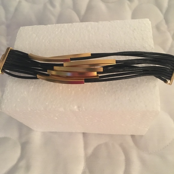 🆕Hagar Satat Leather Gold Plated bracelet
